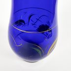 François Theodore Legras - Blauwe Vaas Met Gouden Art Nouveau Decoratie - 1E Kwart 20E Eeuw thumbnail 7
