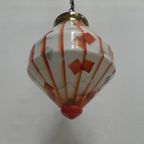 Art Deco Hanglamp Met Gehoekte Glazen Kap thumbnail 6