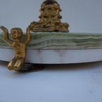 Mid Century Marmer, Onyx En Bronzen Staande Lamp thumbnail 6