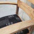 Houten Armstoel Met Stoffen Zitting thumbnail 6