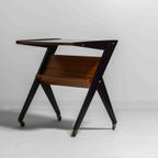 Minimalistische Mid-Century Z Bar Trolly In Teak, 1960S thumbnail 3
