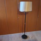 Klassiek - Vloerlamp - Staande Lamp - Met Leder Omkleed -1950 thumbnail 2