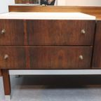 Vintage Kaptafel Palissander Drieluik Spiegel thumbnail 2