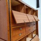 Vintage Houten Notariskast Kleppenkast Apothekerskast thumbnail 7