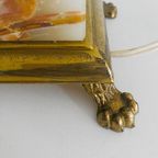 Franse Kolom Lampenvoet Marmer Messing 1960’s thumbnail 7