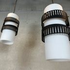 2x Vintage Opaline Design Hanglampen thumbnail 6