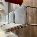 Set Van 4 Zuiver Ridge Rib Eetkamerstoelen (grijs Ribstof) thumbnail 6