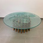 Mid-Century Glass Coffee Table, 1970’S thumbnail 4