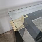 Vierkante Salontafel, Goud Messing - Zwart, Gehard Glas, 68X68Cm thumbnail 2