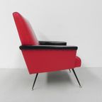 Vintage Skai Fauteuil Met Armleuningen thumbnail 10