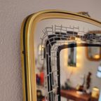 Vintage Spiegel Wandspiegel Mirror Goud Zwart Messing thumbnail 13