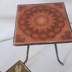 3 Vintage Plantentafels Tegel Tafeltje Jaren 70 thumbnail 5