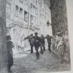 Kurt Peiser Ets Schipperskwartier Antwerpen S/a Vintage thumbnail 2