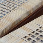 Leuke Set Van 2 Houten Art Deco Design Eetkamerstoelen Met Een Rieten Zitting En Rugleuning thumbnail 11