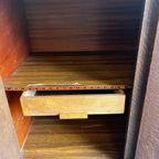 Vintage Dressoir / Retro Lange Extra Diepe Kast Donker Hout thumbnail 14
