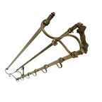 Messing Art Deco Wandkapstok, 136 Cm Breed thumbnail 18