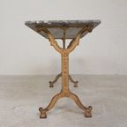 Tuintafel, Bistrotafel A. Delail Toulouse Met Marmer Blad, Jaren 20 thumbnail 17