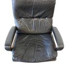 Vintage Zwart Lederen Fauteuil / Eenzit Andre Vandenbeuck thumbnail 17