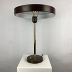 One Of Three Brown And Gold Table Lamp Timor 69 By Louis Kalff For Philips 1970 thumbnail 5