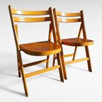 2x Mid Century Design Beukenhout Klapstoelen. thumbnail 7