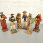 6 Mexicaanse Papier-Maché Poppen thumbnail 2