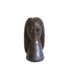 Prachtig Afrikaanse Vrouw Sculptuur Uit Ebbenhout, Jaren '50/'60 thumbnail 2