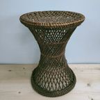 Rotan Diabolo Bijzet Plantentafel Vintage Jaren 60-70 thumbnail 3
