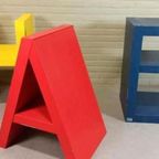 Vintage Set Van Flototto Letters Boekenplanken Pop Art thumbnail 8