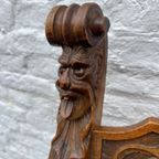 Antieke Stoel - Dagobertstoel Met Mooie Details En Kussentje thumbnail 4