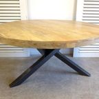 Prachtige Grote Ronde Mango Eettafel 140 Cm thumbnail 6