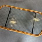 Vintage Salontafel – Bamboe En Draadglas thumbnail 4