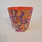Jaren 70 Kunststof Vintage Blormpot Prullenbak Pot thumbnail 7