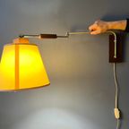 Vintage Mid Century Wandlamp / Houten Lamp thumbnail 4