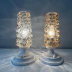 Vintage Tafellampjes - Bedlampjes Bubble Bubbelglas thumbnail 2