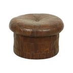 Design Mushroom Poef Opbergruimte De Sede Bruin Leer 57cm thumbnail 10