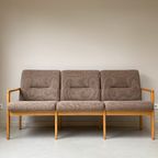 Vintage Houten Zithoek 3 Zitsbank En 2 Fauteuils thumbnail 8