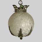 Art Deco Luster Met Gefumeerd Glas thumbnail 2