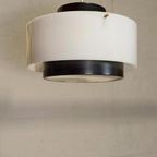 Vintage Mid Century Modern Hanglamp, Wit En Zwart thumbnail 8