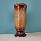 Vintage Bay Keramik West Germany Vaasje Vaas Bruin thumbnail 4