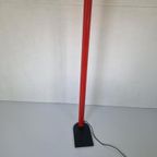 Italiaanse Vintage Design Vloerlamp Tube Rood Metaal Tubular thumbnail 7