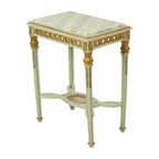 Antieke Vergulde Bijzettafel Console Groen Marmer Louis Xvi thumbnail 11