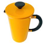 Vintage Bodum Koffiepers 1 Liter Geel Metaal thumbnail 3