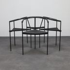 4x Zeldzame Postmoderne Eetkamer Stoel Maurizio Peregalli Zeus, 1980s thumbnail 7
