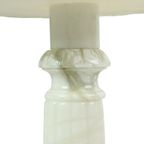 Vintage Verlichte Bijzettafel Zuil Pilaar Lamp Albast Natuursteen thumbnail 2