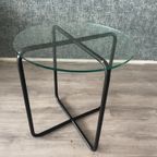 Vintage Bauhaus Glazen Bijzettafel thumbnail 6