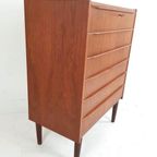 Vintage Teak Houten Ladenkast Deens 6 Lades Chest Of Drawers thumbnail 6