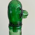 Vintage Empoli Glazen Hond Karaf Met Stop, Italië, Jaren thumbnail 8