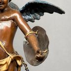 Bronzen Beeld Van Cupido. Massief Brons thumbnail 6