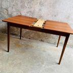 Mid Century Deense Teak Eettafel , Uitschuifbaar thumbnail 6