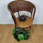 Vintage Bamboe Fauteuil, Rattan Stoel, Stoeltje thumbnail 3